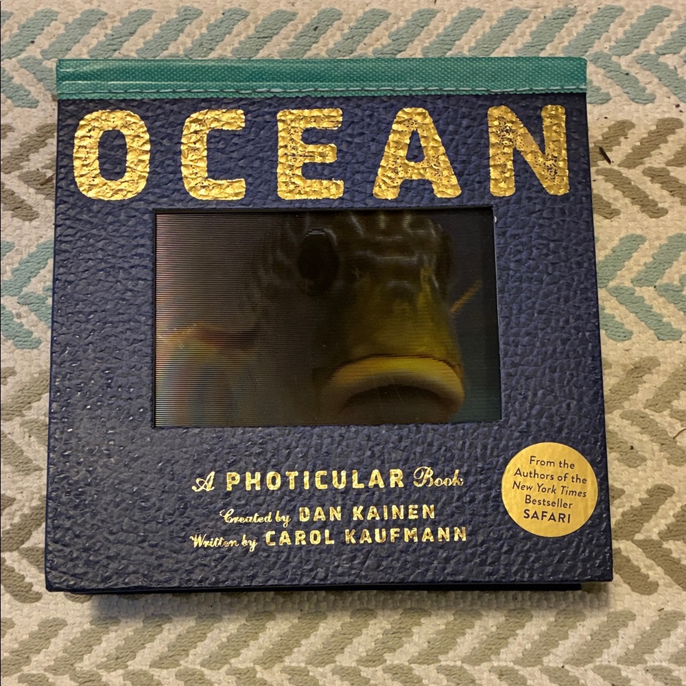 Ocean Photicular Book by Dan Kainen - Blue and Gold